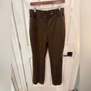 Donna Karan Brown Straight Leg Pants